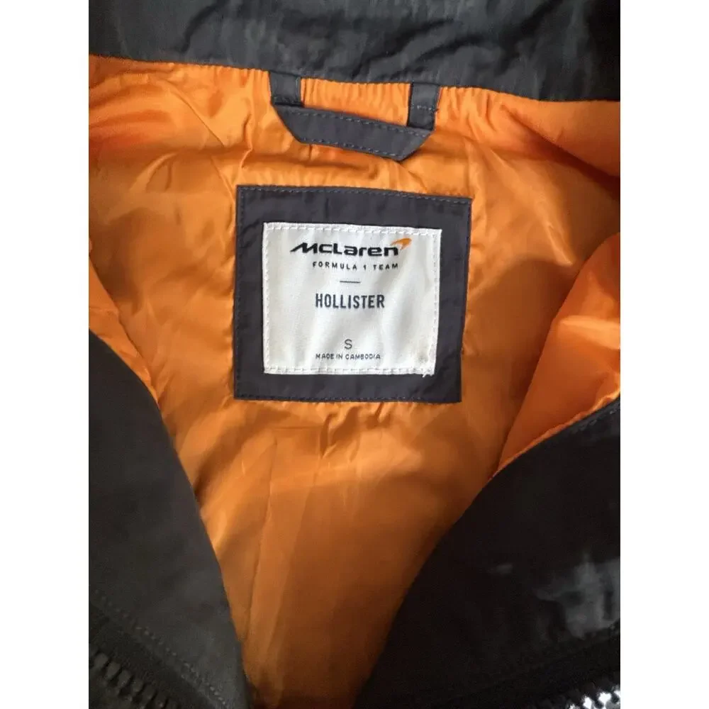 Hollister McLaren Formula 1 Team Zip-Up Jacket Black/Orange Size S